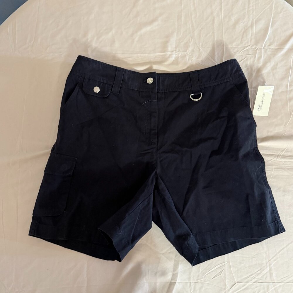 Black Cargo Short Pants